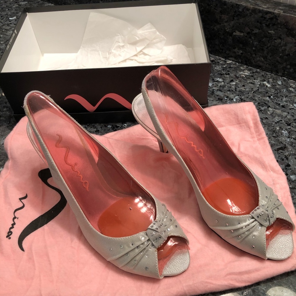 Nina Ricci silver dress sandal